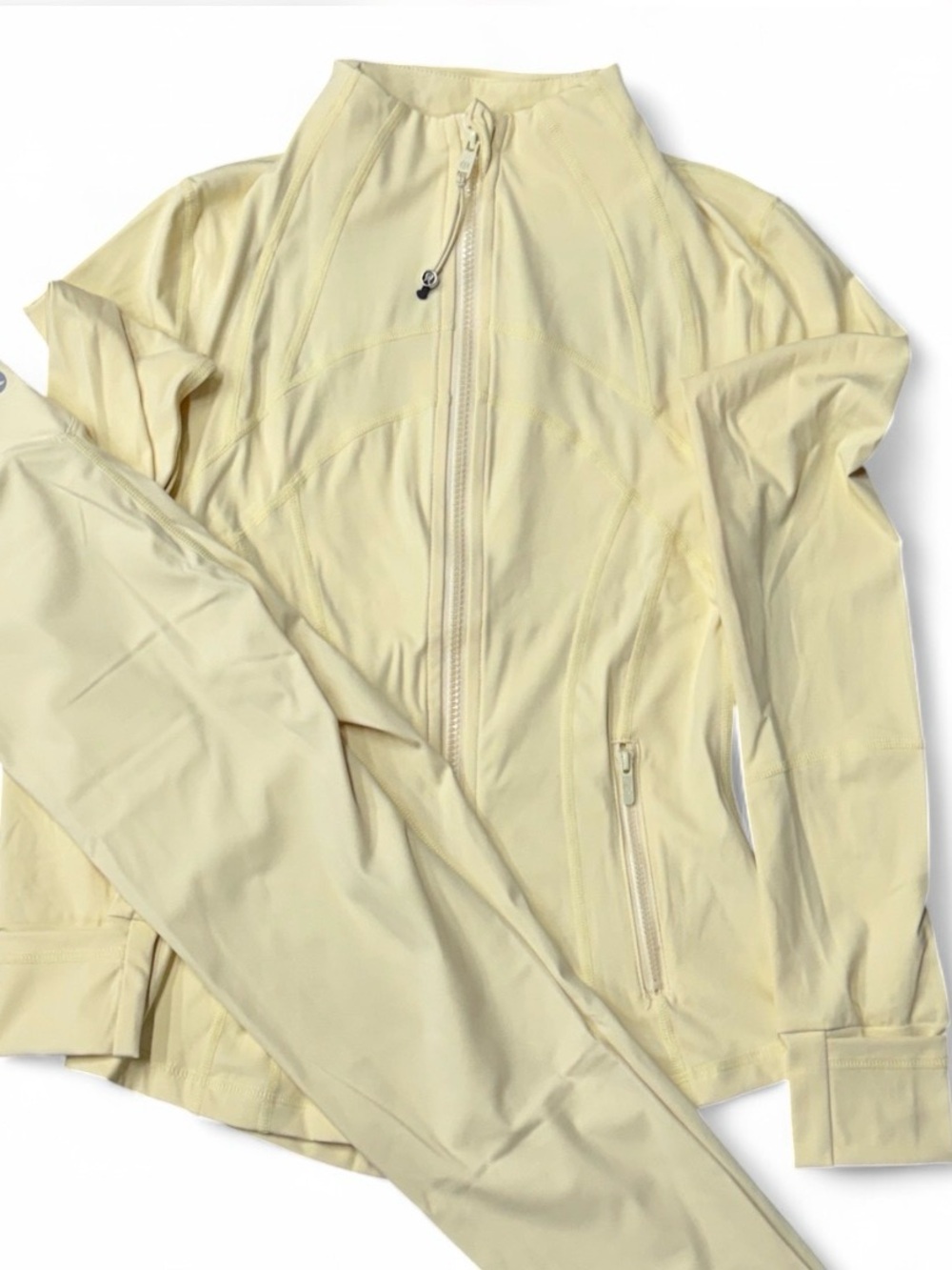 Lululemon Buttercream Set Full Zip Define Jacket and Leggings